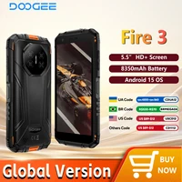 【World Primiere】Doogee Fire 3 Rugged Phone 12GB+64GB 8350mAh Battery 5.5" HD+ Screen 13MP+8MP  NFC Android 15 Smartphone