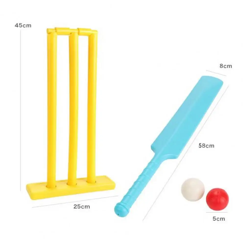 Cricket Toy Set for Beginners Cricket Bat Set for Kids Kids Parent-child Sports Fun Bat Stumps Ball Kit Active