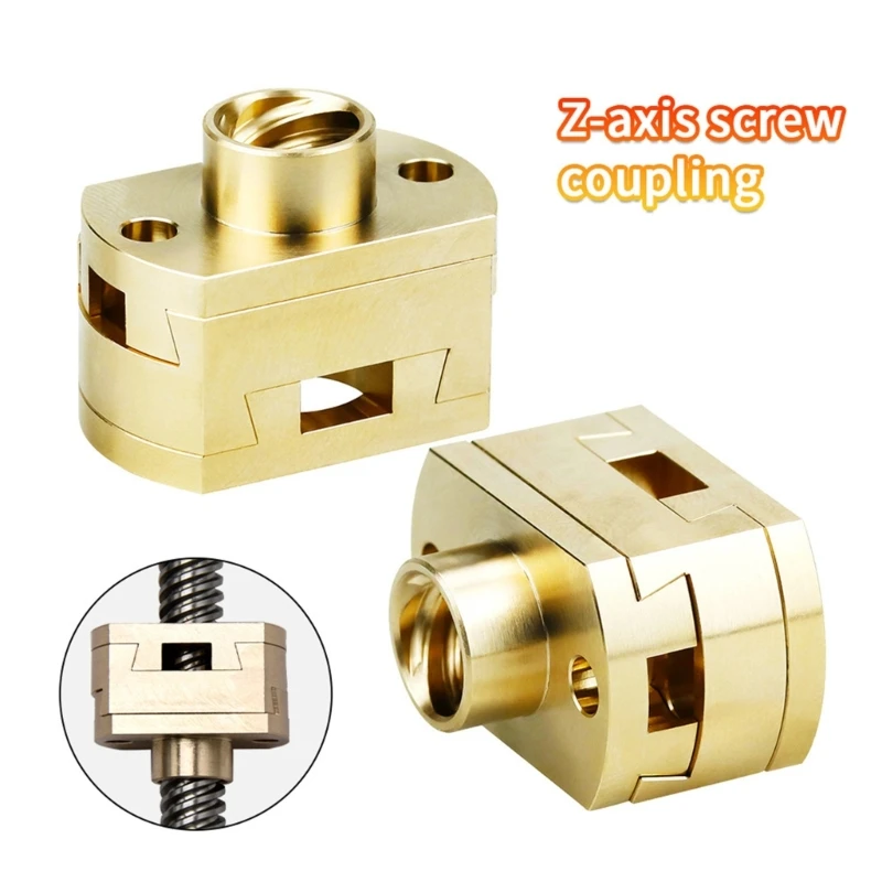 

Oldham Coupling Brass Nut Coupler Upgraded for CR10 S4S5 Ender3 Pro V2 3D Printers Z-axis 8mm Lead Screw Hotbed Dropshipping