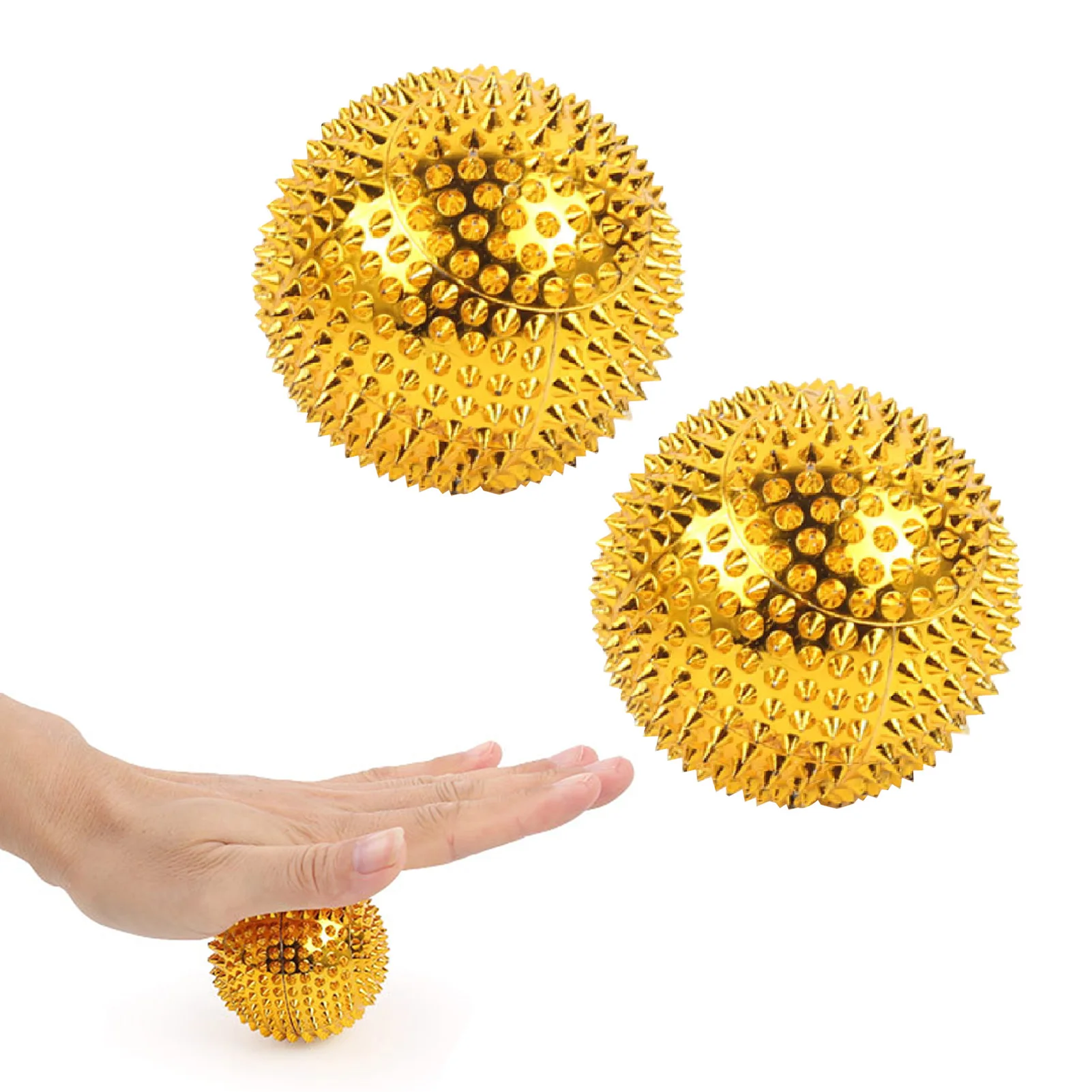 2PCS Massage Balls trigger point with needles-Acupressure Active Massager Spiky Hard Massaging Tool for physiotherapy Hand Foot
