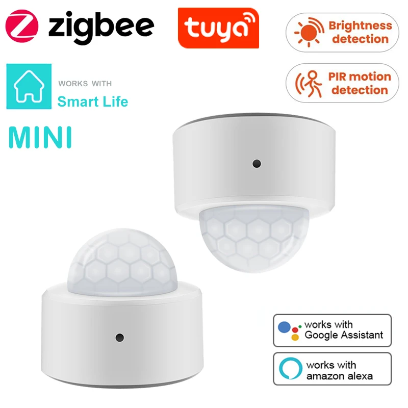 Tuya 2 In 1 Zigbee Mini Pir Motion Detector +bright Lux Light Passive