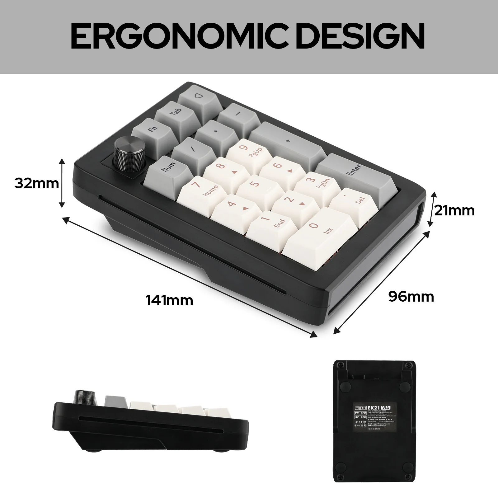 EPOMAKER EK21 VIA テンキー 有線 無線 Amazon | EPOMAKER EK21 VIAガスケット テンキー ゲーミング