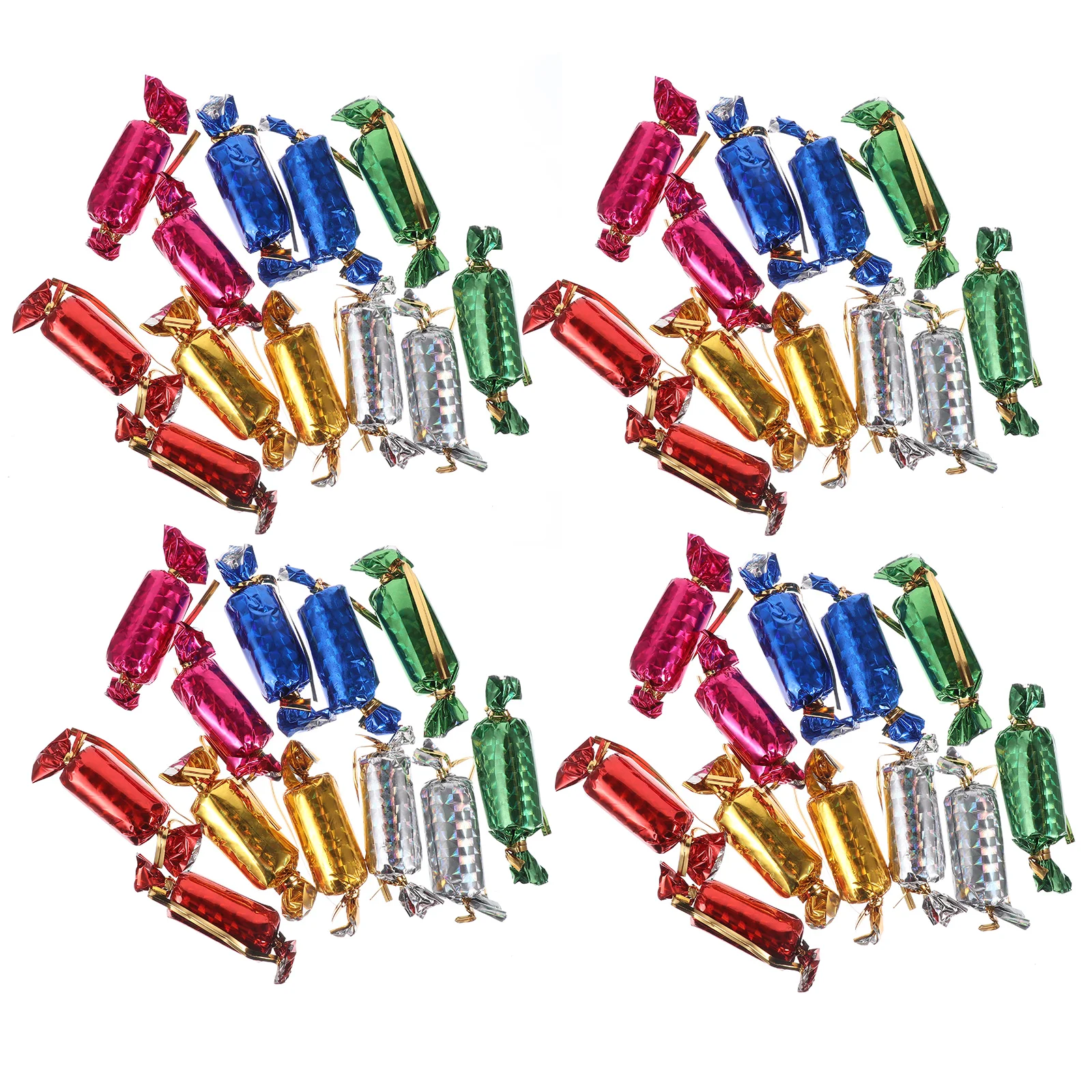 

72pcs Christmas Candy Hanging Ornament Candy Shaped Hanging Ornaments Red and White Candy Christmas Tree Ornaments for