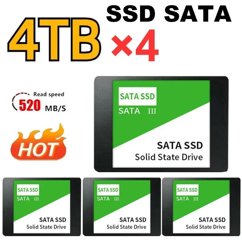 Sata 고속 하드 드라이브 디스크, 내장 솔리드 스테이트 드라이브, 노트북 2023, 4TB SSD, Sata3, 2.5 인치, 560MB/S, 2TB, 1TB 드라이브, 4 개