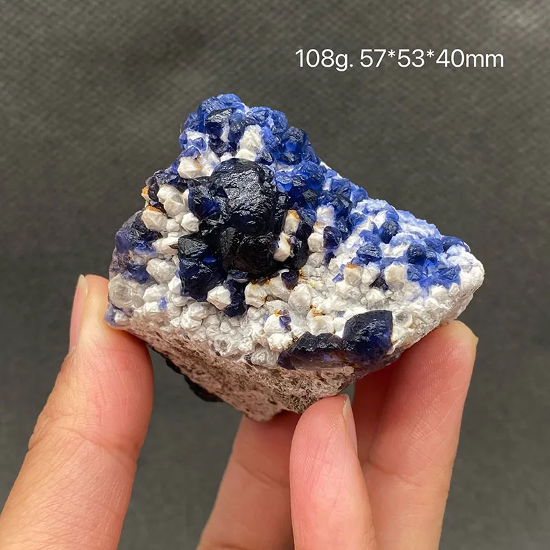 100% Rare Natural Inner Mongolia blue fluorite Mineral Specimens Stones and Crystals Healing Crystal from Inner Mongolia China