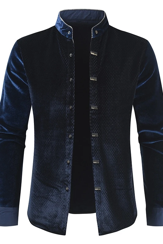 2024 New  Men\'s Long Sleeve Button Shirt  Top Korean Fashion Men\'s Street Dress Personality Luxury T-shirt