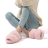 Eyriphy New Fuzzy Flat Slippers For Women Winter Warm House Slippers Fashion Short Plush Women Slippers Female Bedroom Slippers 1