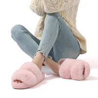 Eyriphy New Fuzzy Flat Slippers For Women Winter Warm House Slippers Fashion Short Plush Women Slippers Female Bedroom Slippers 1