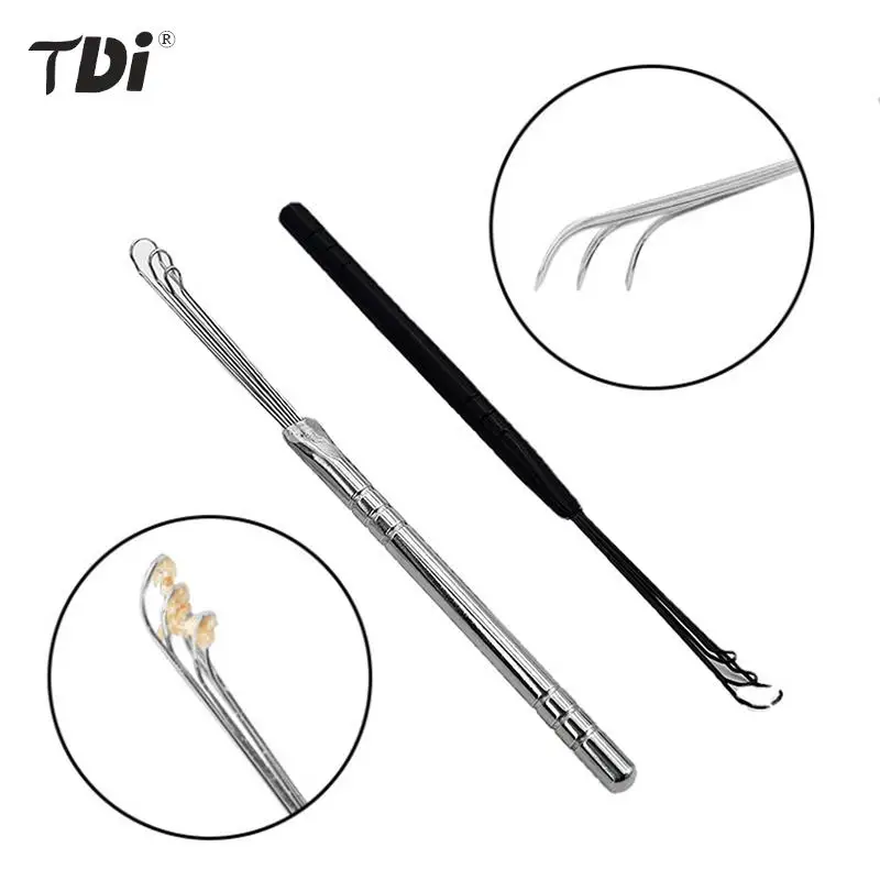1 Pc Ear Wax Removal Tool Three ring Design Stainless Steel Earpick Wax