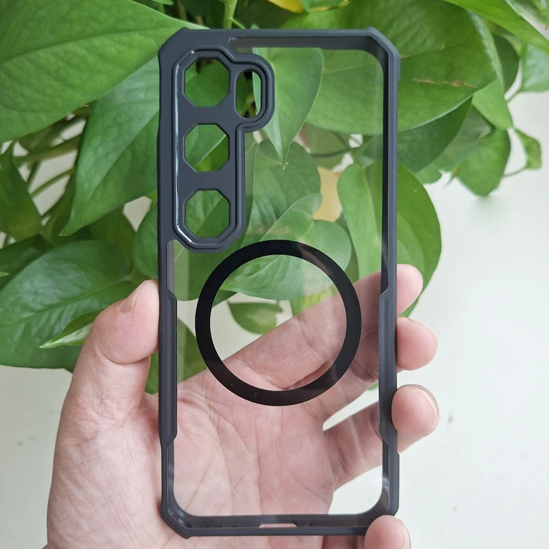 XUNDD Magnetic Airbags Shockproof Transparent Case with Camera Protection