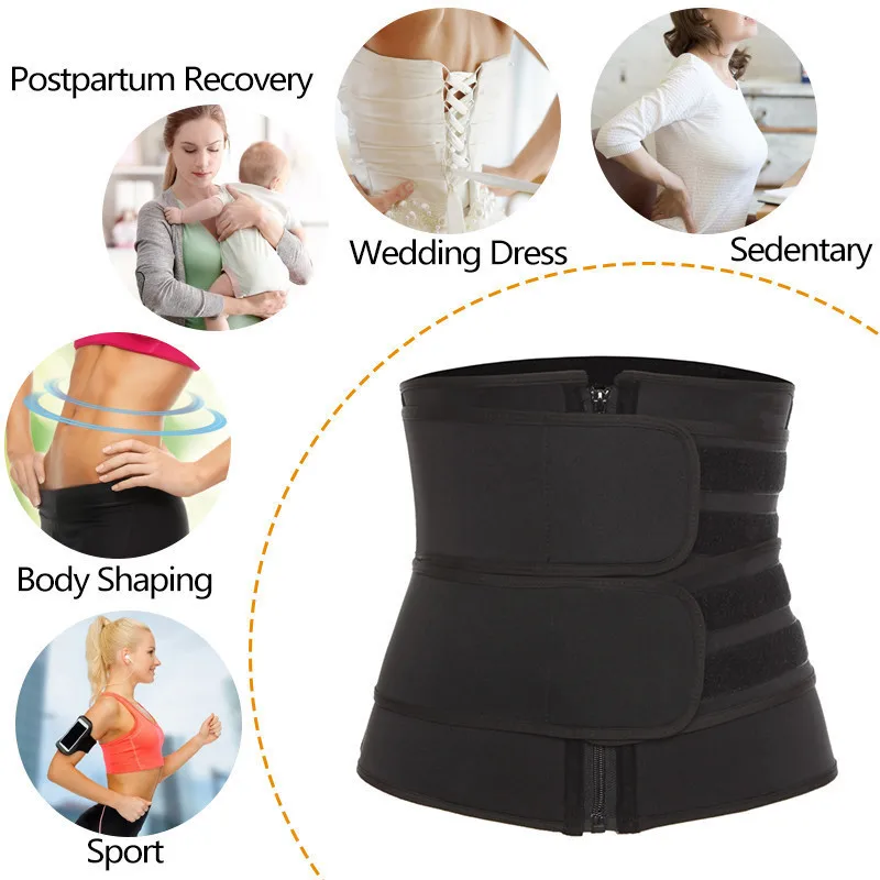 1pc Waist Trainer Slimming Body Shaper Fitness Belt Weight Loss Fat Burning Sport Girdle Sweat Trimmer Workout Cincher Shapewear 4