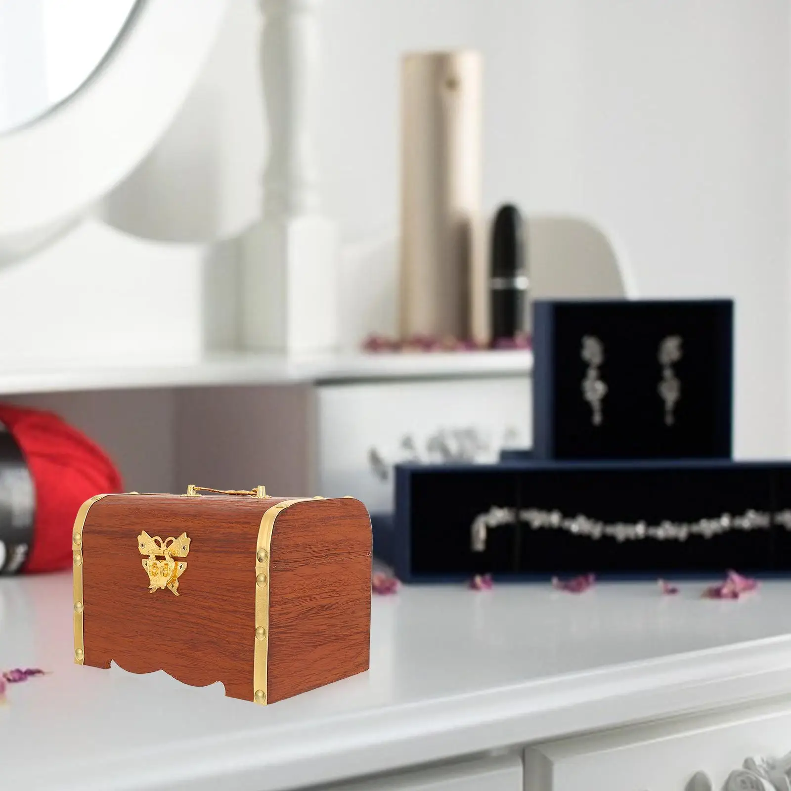 Letter Wooden Treasure Chest Kids Piggy Bank Coin Boxes Organizers Creative Child 4