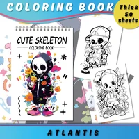 Adult Stress Relief Colouring Book - Spiral Book 50 Sheets 8.3x5.5 inches, can be used as birthday gift, party gift 1