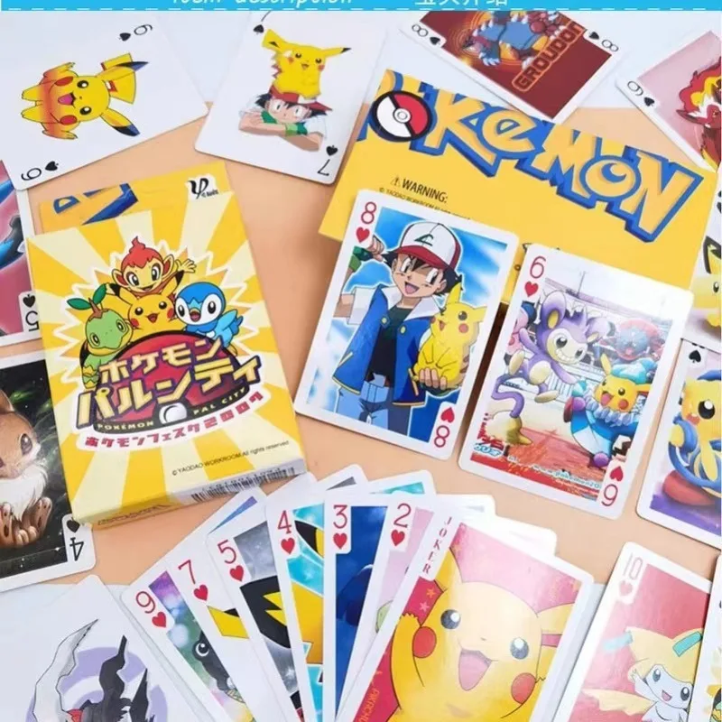 

Pokemon 54pcs Poker Classic Characters Cute Pikachu Playing Cards Non-repetitive Children's Gift Casual Puzzle Game Board Game