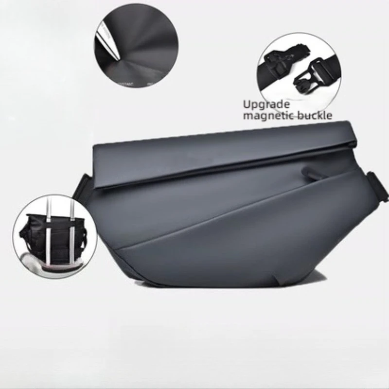 Minimalist Black Men's Shoulder Bag Male High Quality Waterproof Briefcase Crossbody Bag Business Style Messenger Bags for Men