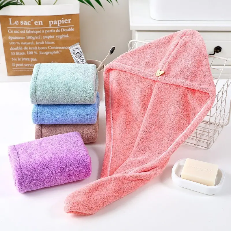 

Magic Microfiber Hair Towel Fast Drying Dryer Towel Women Wrap Head Absorption Water Bath Hat