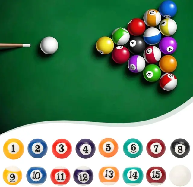 1 set of 1-1/2 "American billiards, 38mm resin billiards, 1.5" 16 number billiards, billiards supplies, 1