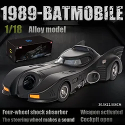 1: 18 Original Batmobile Alloy Car Model Children's Toy Living Room Decor Movie Car Model Collection Sports Car Model Gift
