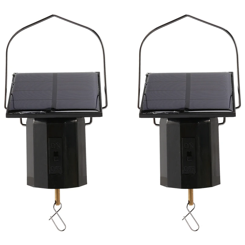 

Solar Hanging Display Motor Rotating Small Motor Solar Energy Wind Spinner Motor Multi-Purposes Rotatable Hook 2Pcs