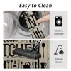 Creative Tableware Printed Kitchen Rug Bedroom Hallway Living Room Long Strip Carpet Anti-slip Decorative Soft Floor Mat 3