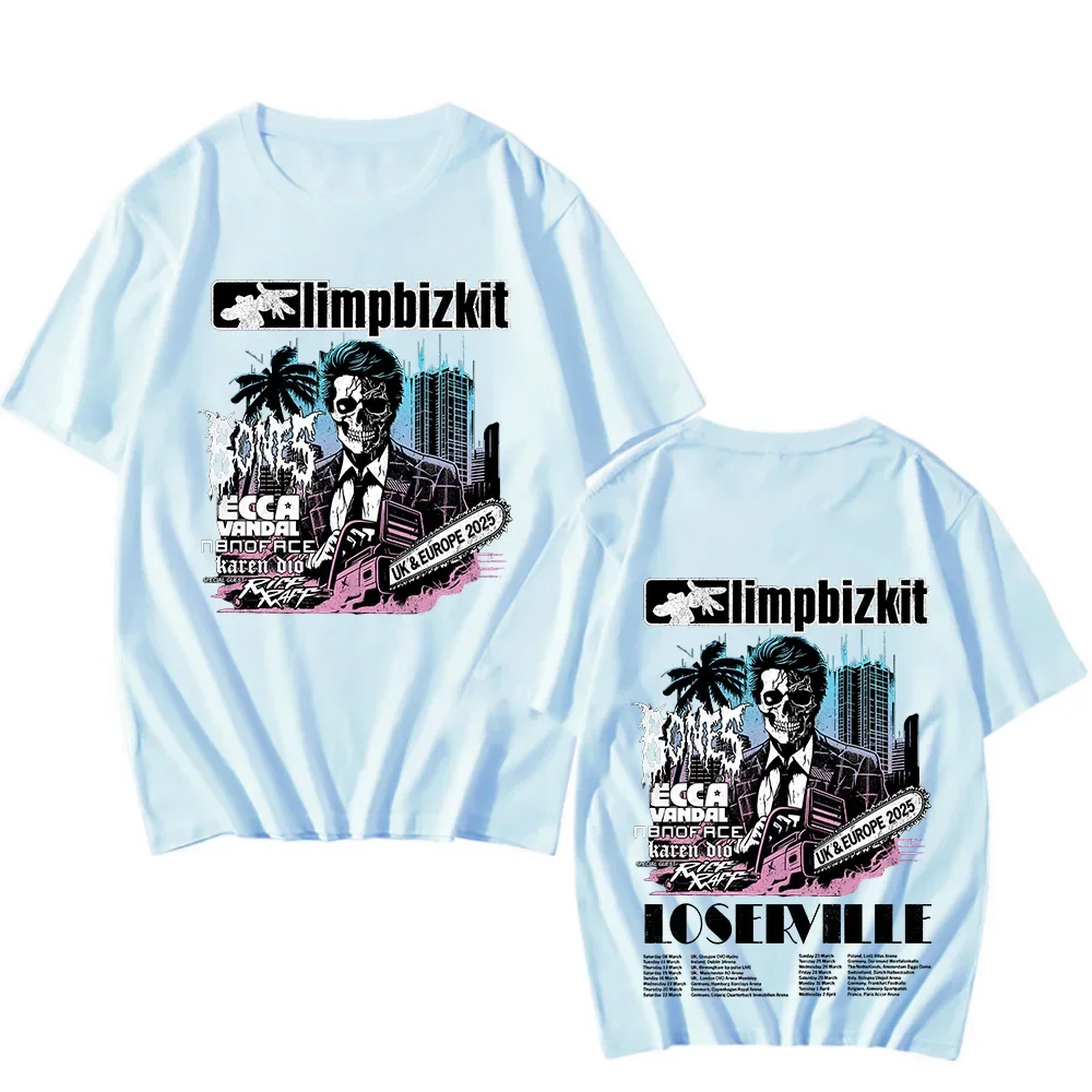 Limp Bizkit UK and Europe Tour 2025 T-shirt Rap Rock Vintage Cotton Tees New Enjoy First Tshirts Unisex Fashion Crewneck Clothes 4