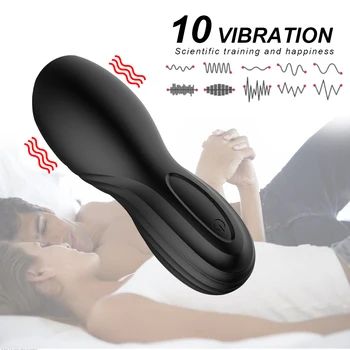 Penis Delay Trainer Male Masturbator Vibrator with 3D Particles Stimulate Oral Sex Climax Glans Massager Adult Sexitoys for Men 2