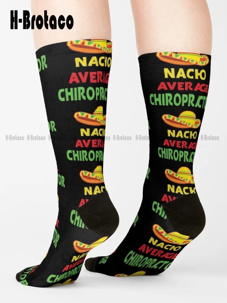 

Chiropractor Gifts - Nacho Average Chiropractor Socks Baseball Socks Men Comfortable Best Girls Sports Custom Gift Harajuku Art