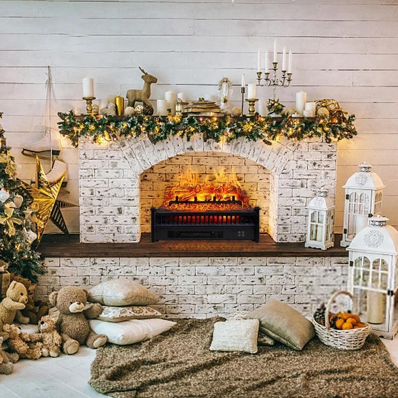 American Fireplaces Decorative Cabinet Charcoal Brazier Heater Home Decor Simulated Firewood Flame Electronic Fireplace N