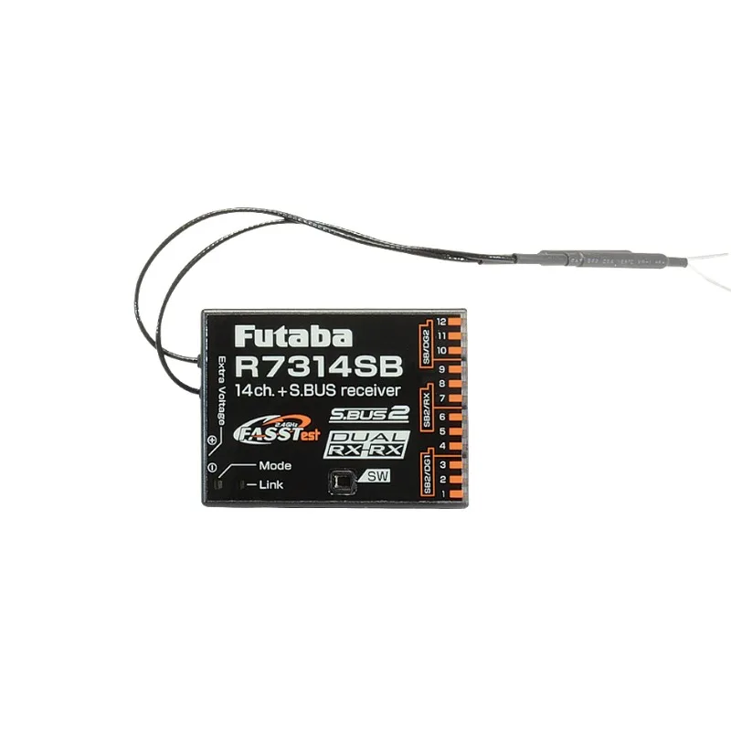 FUTABA R7314SB 2.4G Антенна с высоким коэффициентом усиления Высоковольтный приемник Dual Link2