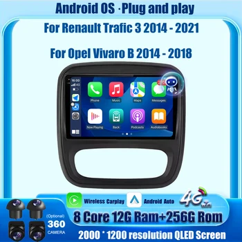 Android Auto para Renault Trafic Opel Vivaro Fiat Talento Nissan NV300 Mitsubishi Express X82 2014-2022 Radio de coche Multimedia WIFI 1