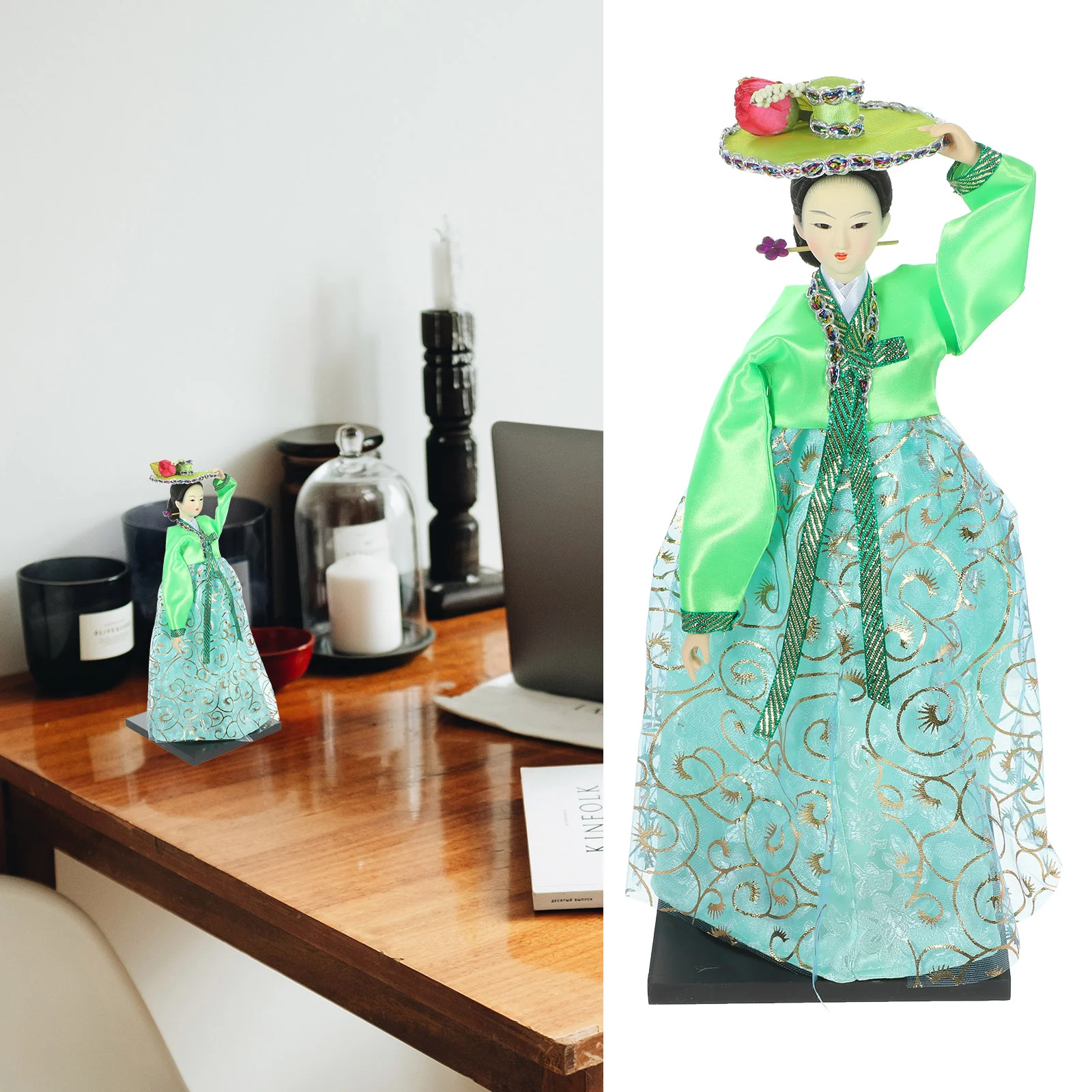 

Korean Style Figurine Korean Hanbok Outfit Ornament Desktop Decoration