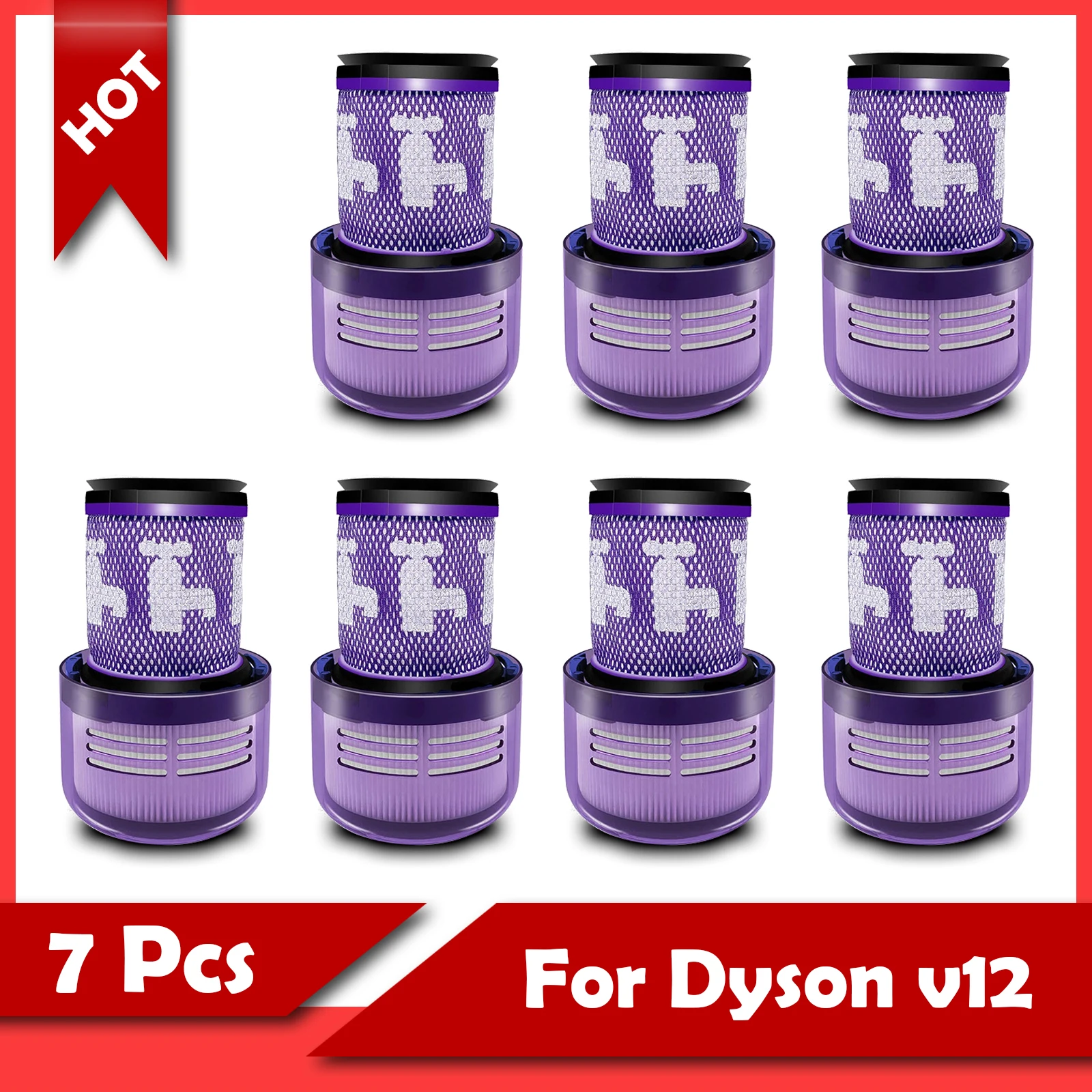 

7 pcs For Dyson V12 HEPA Filter Compatible with Dyson Vacuum Replacement Filters