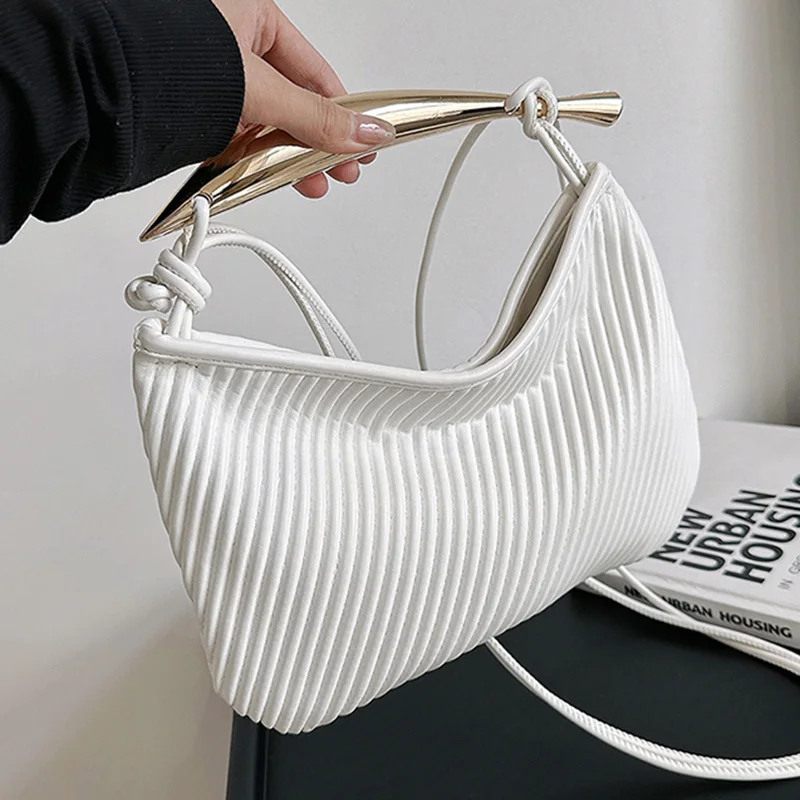 ASOS DESIGN 90s patent shoulder bag in off white