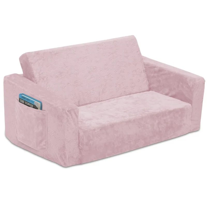 Perfect Sleeper Extra Wide Convertible Sofa to Lounger - Comfy 2-in-1 Flip Open Couch/Sleeper for Kids 4