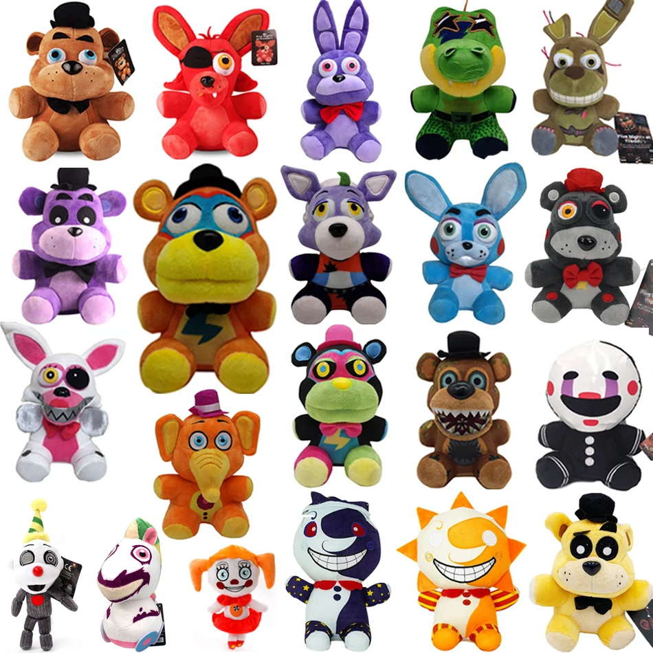 FNAF – Peluche de 20cm, Freddy Fazbear, lapin Foxy, Bonnie, Chica, jouets  cadeaux pour 5 nuits chez Freddy - AliExpress