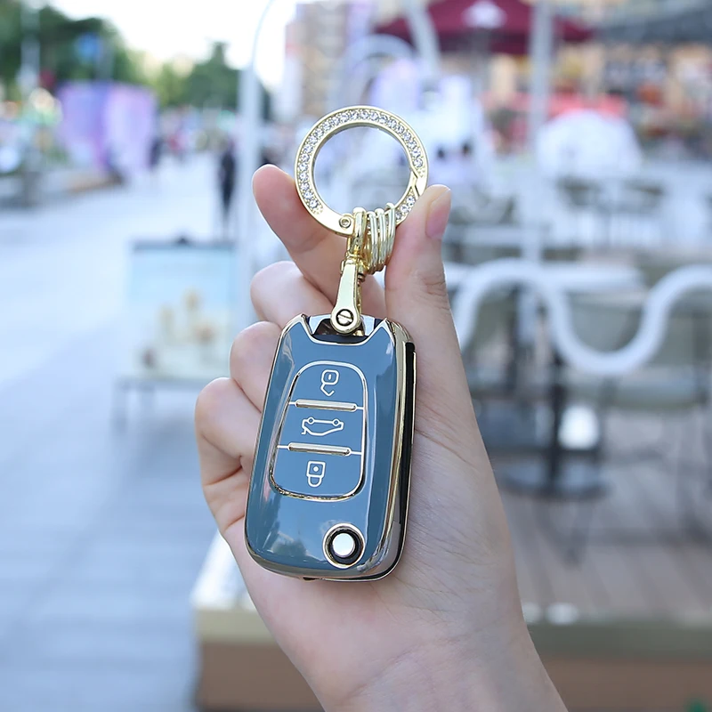 TPU Fob Car Key Case Cover Shell per Hyundai ix35 i20 i30 Elantra Accent per KIA Sportage Ceed K2 K5 Rio 3 Soul Optima Cerato - S5f7b76b111ff473f8064f0019d045218k
