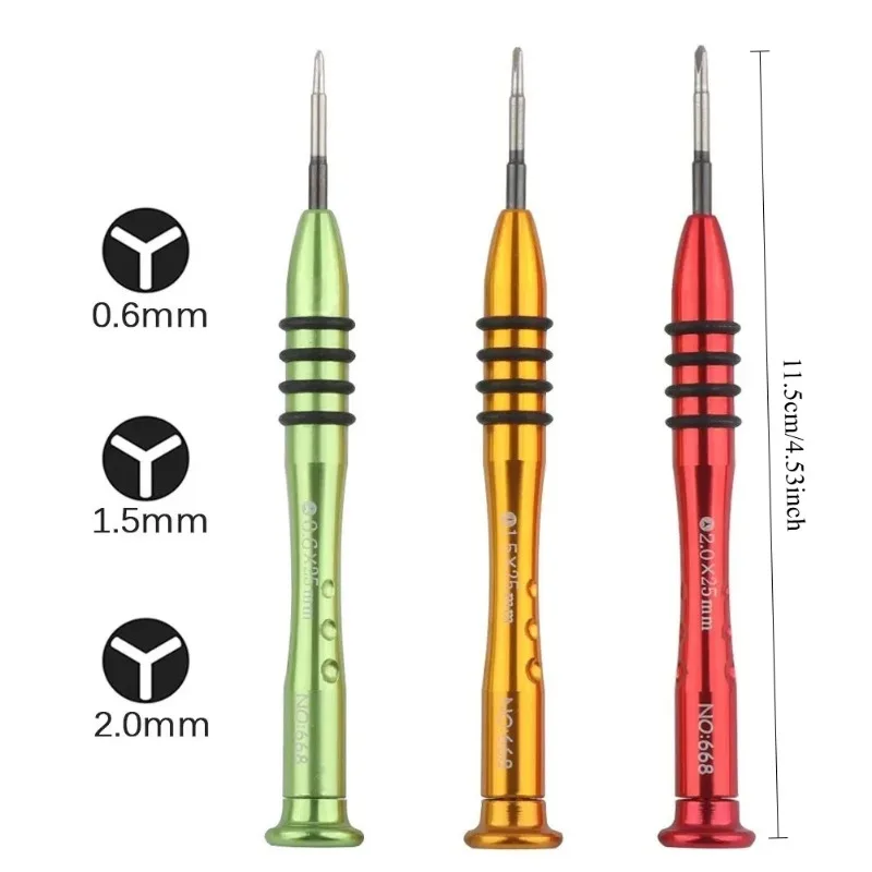 0.6mm 1.5mm 2.0mm 삼중 포인트 트라이윙 스크류드라이버 수리 도구 키트 (닌텐도 스위치 조이콘, 아이폰, 삼성 기어 S3 스마트워치용)