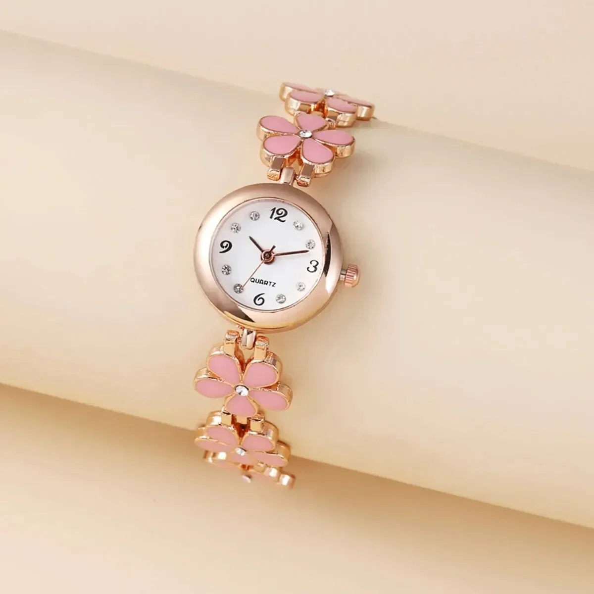 Women Watches Dial Flower Bracelet Quartz Watch