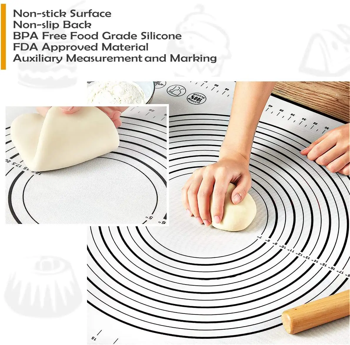 Pastry Pads Silicone For Pasta Making