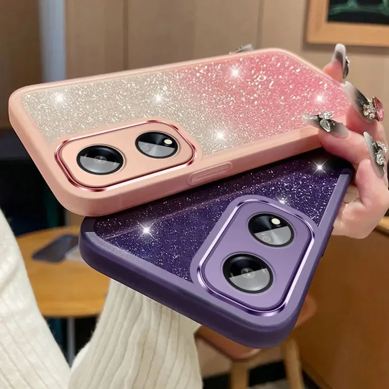 Sparkling Glitter Lens Protector Silicone Case Cover