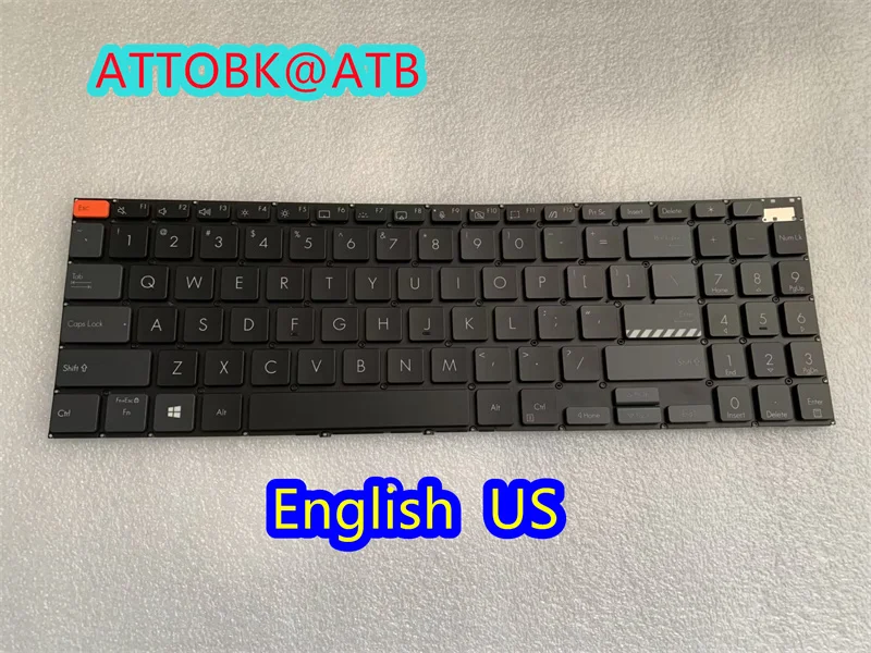 Inglês Russo Espanhol Latino Teclado do Portátil para Asus Vivobook Pro 16 X7600 M7600 M7600q Backlight - Imagem 5
