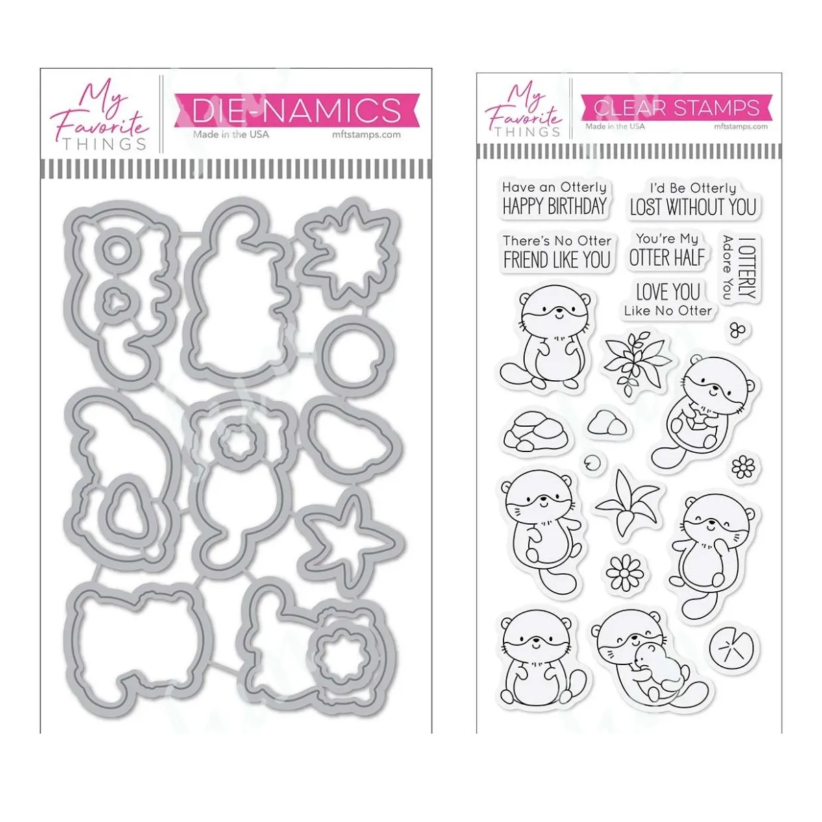 

Adorable Otters Metal Cut Die Set Dies Scrapbooking New Arrival 2024 Clear Stamps Photo Album Embossing Template Stencil