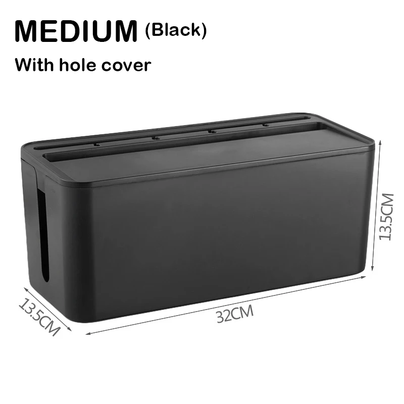 stackable storage bins Cable Storage Box Hide Power Strip Wire Management Case Anti-Dust Charger Socket Organizer Case For Home Office canvas storage boxes Storage Boxes & Bins