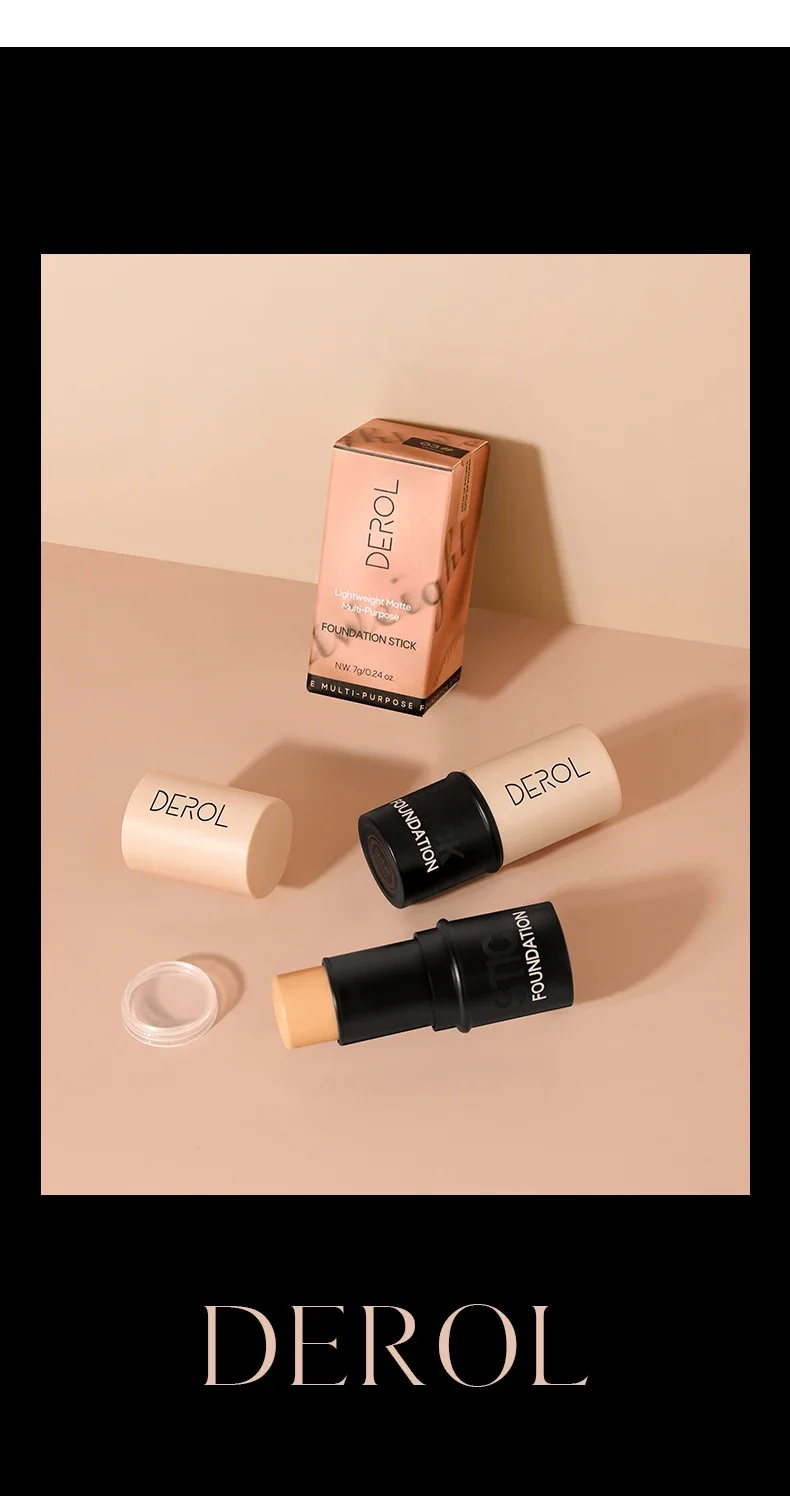 Description Picture 6 of itemDEROL Concealer Full Coverage Foundation Stick Oil Control Natural Barrier Concealer BB CC Cream Hydrating Long-Lasting Cosmetic