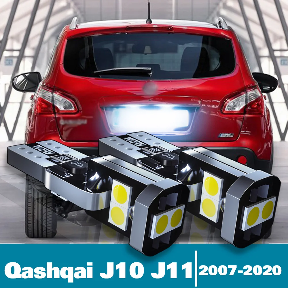 

2pcs LED License Plate Light For Nissan Qashqai J10 J11 Accessories 2007-2020 2010 2011 2012 2013 2014 2015 2016 2017 2018 2019