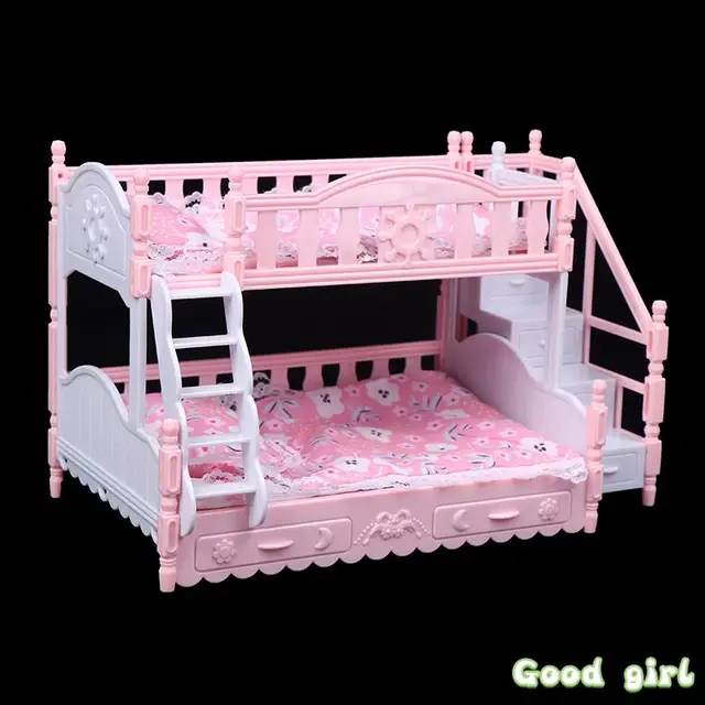 Introducing the 1PC 1/12 Doll House Miniature Simulation European Princess Double Bed