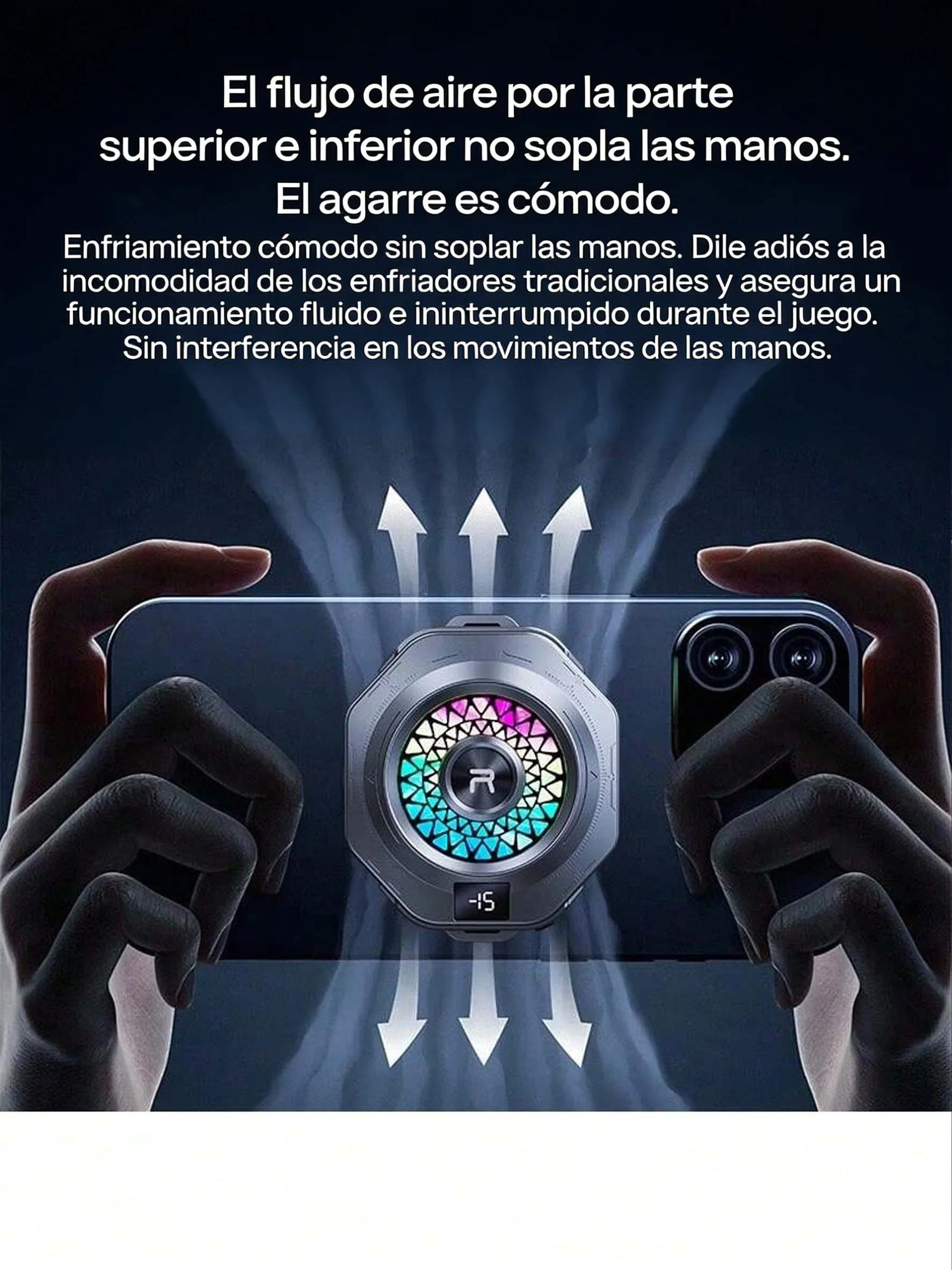 RT-F14 휴대폰 쿨러, 단 63g, 컴팩트하고 휴대 가능합니다.