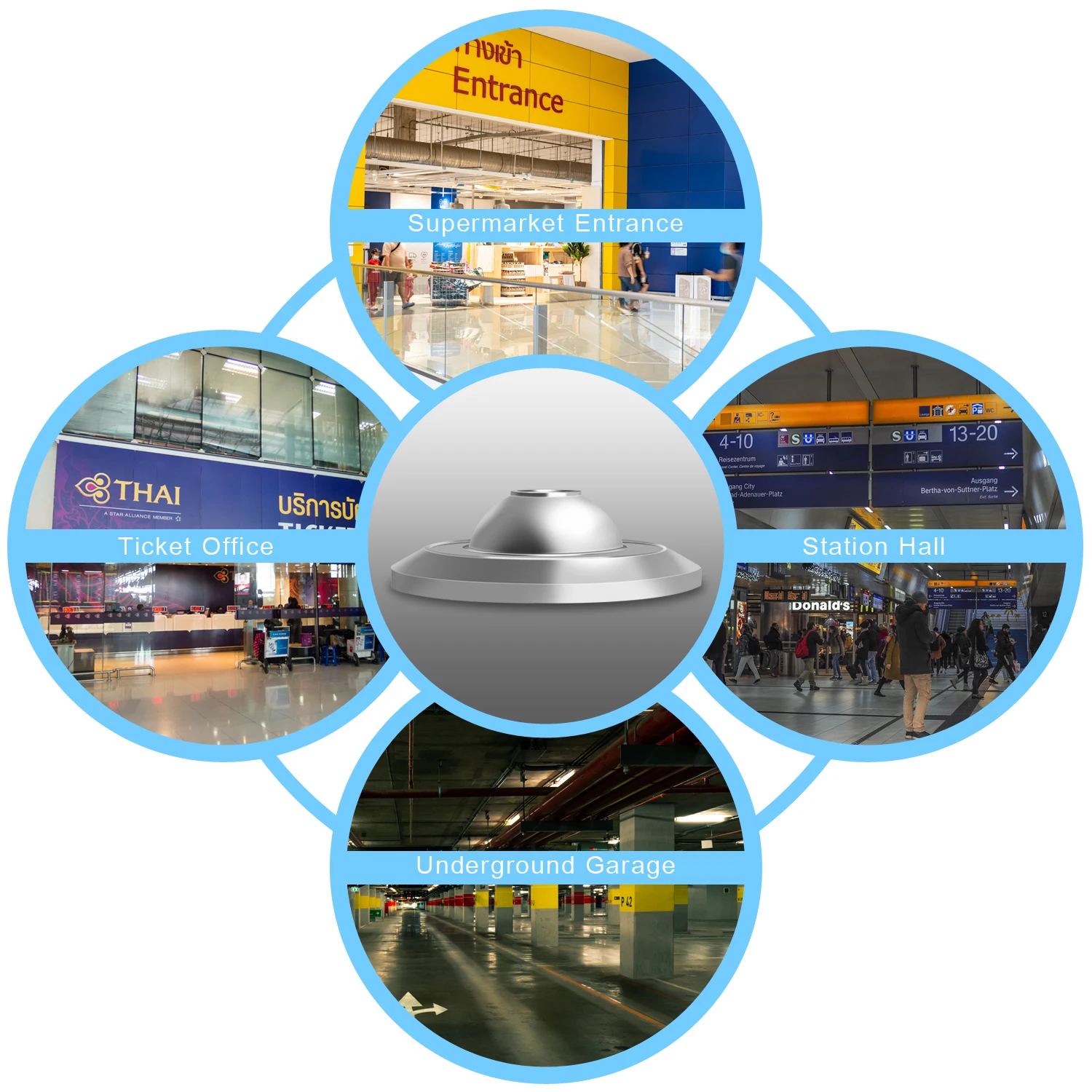 Vandal Proof CCTV Audio Microphone Security Accessories Aluminum Appearance Sound Monitoring IP Camera
