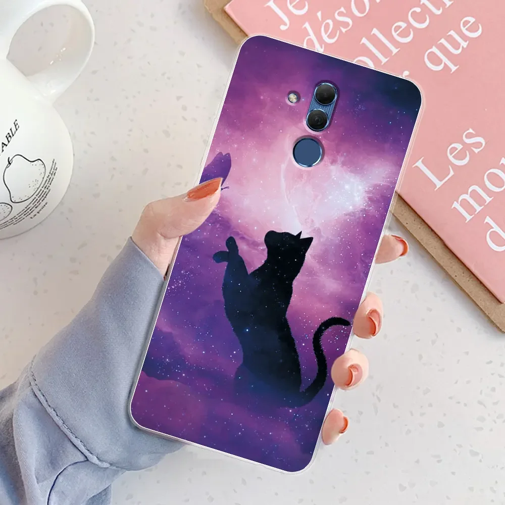 Elegant Marble Chic Girl Silicone Clear Phone Case - Protective Bumper Cover
