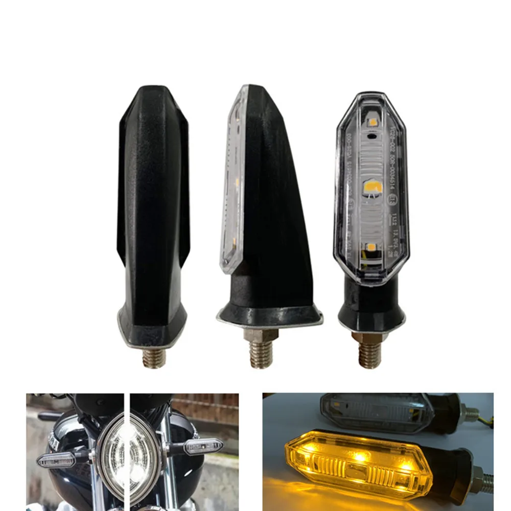 

2pcs Universal Motorcycle LED Turn Signals E13 Mark Turn Signals Indicator Flashing Light Blinker Universal M10 Bolt set